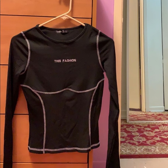 Black “this fashion” long sleeve top bought from shein - Picture 1 of 1
